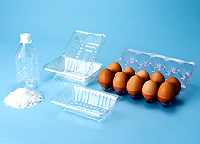 PETフレ−ク・PETボトル・苺パック・卵パック（卵入り）
